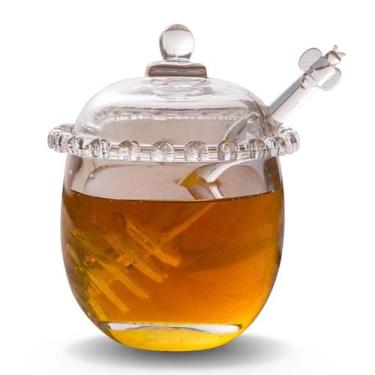 Imagem de Meleira Lyor De Cristal Com Pegador Coração Porta Mel