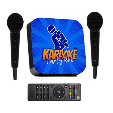 Imagem de Karaokê Party Box Azul / 2 Microfones / 2000 Músicas / Com Pontuação P