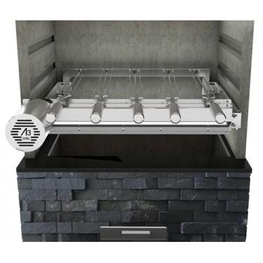 Imagem de A3 Grill Ajustável - Motor Giratório para 5 Espetos, Bivolt