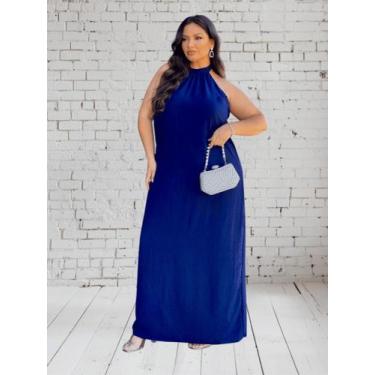 Imagem de Vestido Longo Marsala Plus Size Frente Única Festa Formaturas Casament