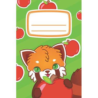 Imagem de Red Panda Apple Grid Notebook: Cute 6 x 9 inch Gridded Graph Paper Notebook