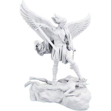 Imagem de Estátua do Arcanjo Miguel Anjo Vencedor do Mal - Versão 2 (Cor Mármore)