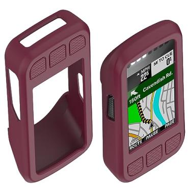 Imagem de Compatível com Wahoo ELEMNT Bolt V2 GPS (WFCC5) Capa de silicone para ciclismo, proteção total, proteção de borda, à prova de choque, antiarranhões (vinho)