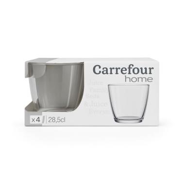 Imagem de Kit 4 Copos De vidro Canelado 285 ml