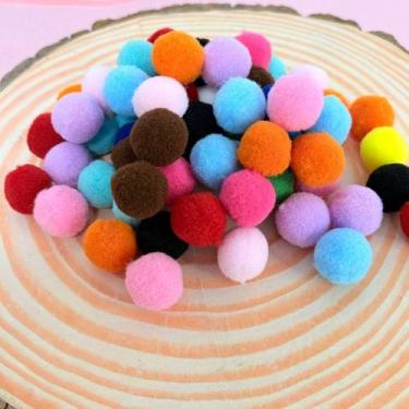 Imagem de Mini Pompom Colorido Sortido Bolinha - 100 unidades - Artesanato Costu