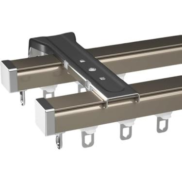 Imagem de Trilho De Cortina De Alumínio, Trilhos De Cortina Montados No Teto Da Parede, Para Trilho De Cortina Trilho De Cortina Reta Trilho De Cortina Planador Trilho, Black(side Mount), 3m/9.8ft