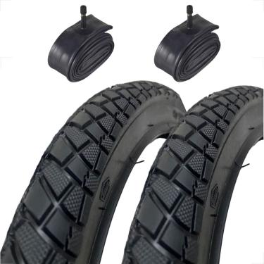 Imagem de Par Pneu Bicicleta Shiver Tipo Praieiro Aro 26 X 2.125 Bmx-4 Balão + par Camara de ar aro 26 shiver