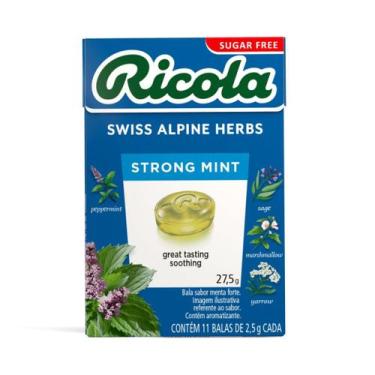 Imagem de Bala Importada Menta Forte Ricola Zero Açúcar 28 Gr Suíça - Barkleys