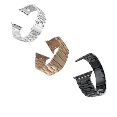 Imagem de Kit 3 Pulseiras Aço Elos Relogio Smartwatch Inteligente