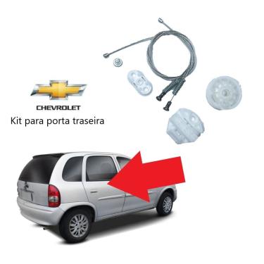 Imagem de Kit Reparo Máquina Vidro Elétrico Corsa 1 Antigo Traseiro