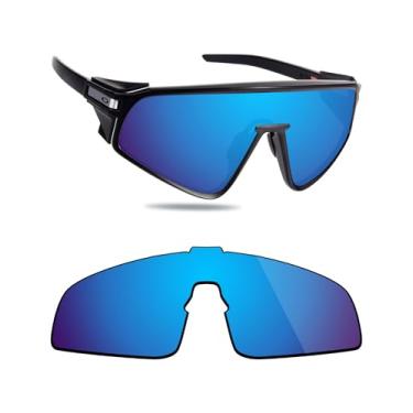 Imagem de Fiskr Lentes polarizadas de substituição compatíveis com óculos de sol Oakley Latch Panel OO9404, resistente a impactos e ajuste perfeito, Azul gelo, One Size