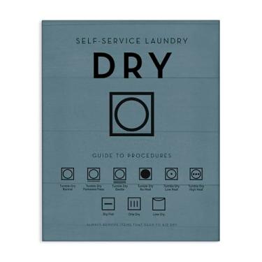 Imagem de Stupell Industries Design de arte de parede em tela com símbolos de secadora de roupas por Lettered and Lined, 61 x 76 cm