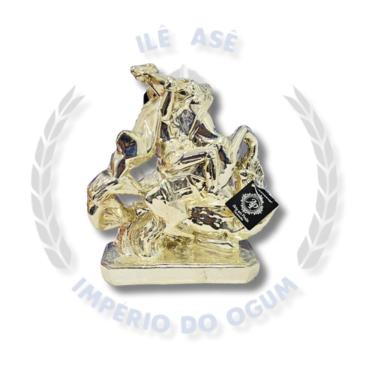 Imagem de Imagem De Gesso Banhada 32Cm - São Jorge