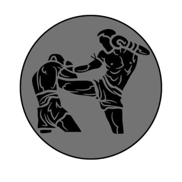 Imagem de Adesivo Decorativo Redondo Tema Luta, 5 cm, Personalizado (198LT, Papel Couché 150, 5CM)