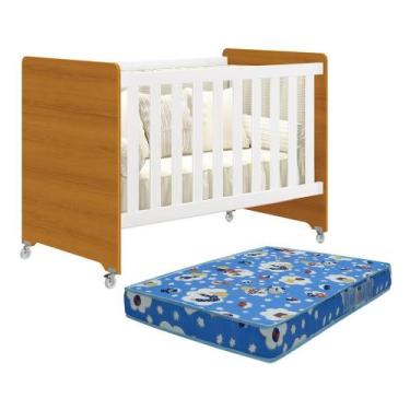 Imagem de Berço Evolution 4 em 1 com Colchão Baby Physical - Reller Móveis, Bran