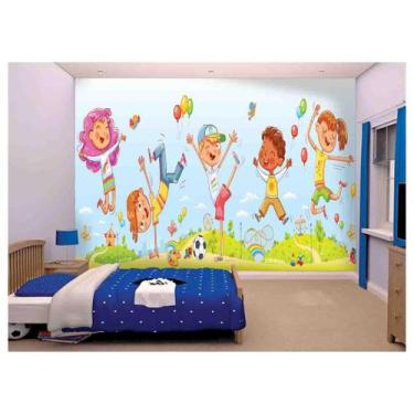 Imagem de Papel De Parede Infantil Crianças Parquinho Azs174 - Você Decora
