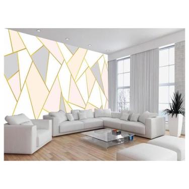 Imagem de Papel De Parede 3D Geométrico Triangulos Riscos 3,5M Gmt15 - Você Deco