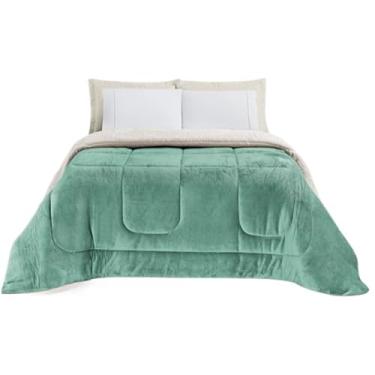 Imagem de Cobertor CASAL GROSSO FOFÃO 2,40x2,20 lã de ovelha Manta quente Cobertas Sherpa Edredom Coberdrom(ALECRIM)