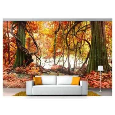 Imagem de Papel De Parede Floresta Natureza Árvores 3D 3M² Xna184 - Você Decora