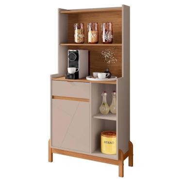 Imagem de Aparador Cantinho Do Café Bari 1 Porta E 1 Gaveta Off White-cedro - Casa D Off White-cedro