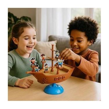 Imagem de Jogo Equilíbrio Mesa Navio Pirata Infantil Adulto Criatividade Estimul