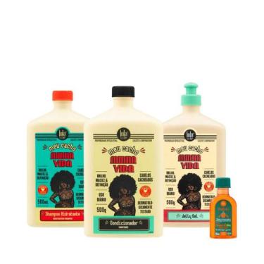 Imagem de Kit Lola Meu Cacho Minha Vida Sh 500ml + Cond 500ml + Jelly Gel 500ml 