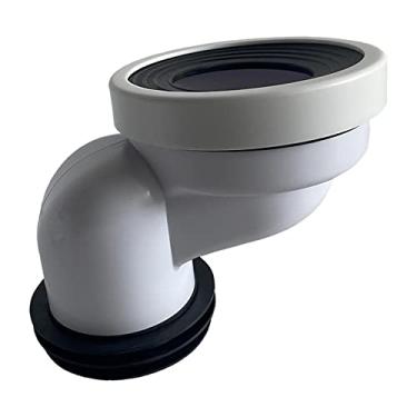 Imagem de MotiveTech Adaptador de Extensão de Flange de Vaso Sanitário de 4 Polegadas com Deslocamento de Descarga E Deslocamento de Flange de Vaso Sanitário de PVC para, Deslocamento 10 cm