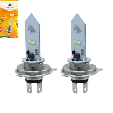 Imagem de Lampada Led H4 Par Super Branca 6500k Efeito xenon Universal Carro Moto Caminhão Stallion Cavalinho