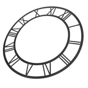 Imagem de LALAFINA Adesivo De Relógio De Parede Romano Superfície De Espelho Acrílico Mostrador De Relógio Com Números Redondos Decalque Para Decoração De Entrada De Sala De Estar Escritório 25 Cm