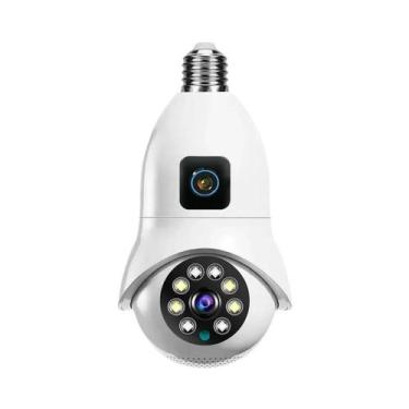 Imagem de Câmera IP WiFi Externa 4K V380 pro E27 Bulb 8MP Visão Noturna Vigilânc