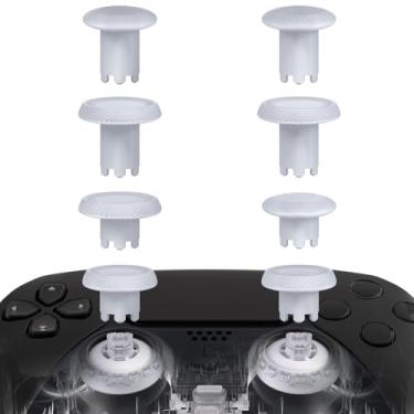 Imagem de eXtremeRate Manípulos Ergonômicos Intercambiáveis Thumbsgear V3 Para Controle De Ps5, Analógicos Substituição Ps4 - Joysticks Convexos Côncavos Removíveis Com 4 Alturas E Empunhadura Original Branca