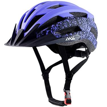 Imagem de Anharluka Capacete adulto de bicicleta de estrada, capacete ajustável de ciclismo de montanha para homens e mulheres, capacete de bicicleta leve com viseira destacável, 2 tamanhos para jovens, adultos (roxo M)