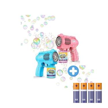 Imagem de Brinquedo maquina de fazer Bolhas de Sabão Pistola Brinquedo ao ar liv
