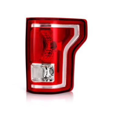 Imagem de OKLPF Luz traseira de freio traseiro compatível com Ford F150 2015 2016 2017 substitui FL3Z13404A, FO2801239, conjunto de lanterna traseira vermelha de substituição, lâmpadas e chicotes incluídos