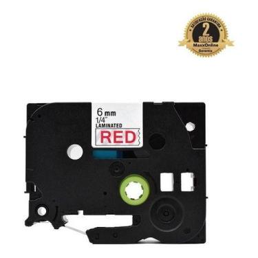 Imagem de Fita Compatível Brother Tz Tze 112 Incolor Letra Vermelho 6mm - Genéri