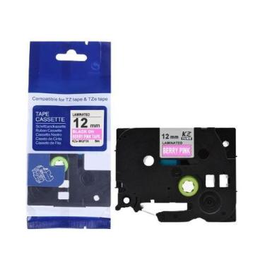 Imagem de Fita Kze Compatível Brother Tze-MQP35 Rosa Letra Branca 12mm - Genéric