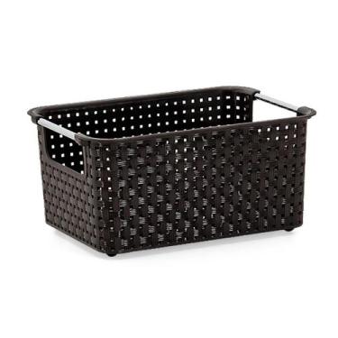 Imagem de Cesto Organizador Em Rattan Marron 01 - Niquelplast