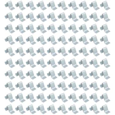 Imagem de TAODAN 50 peças fivela divisória de porta nº 3 3 x 1,4 cm suporte de armário de prateleira resistente clipe de suporte de prateleira móveis de escritório armário de estanho acessórios de armário de