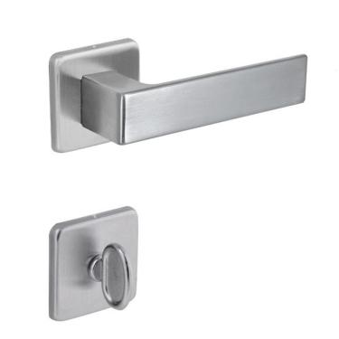 Imagem de Fechadura Chess Banheiro Roseta Quadrada Escovada 40mm Arouca