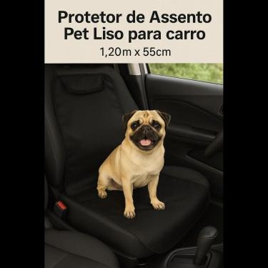 Imagem de Capa | Assento Pet Liso Preto 120x55 | Carro Protetor