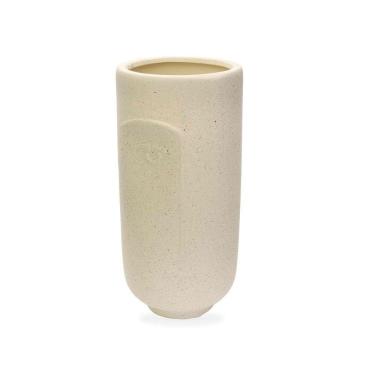 Imagem de Cachepot Decorativo Rosto Em Cerâmica Areia 28x13 Cm - D`rossi