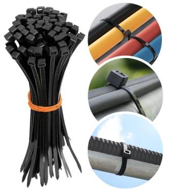 Imagem de 100un Abraçadeira Nylon 40cm x 4,8mm Preta Cinta Plástica - Startools