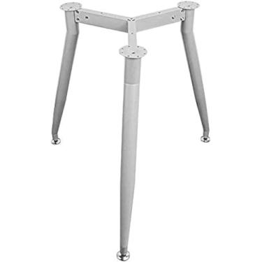 Imagem de Pernas De Móveis 4 X Pernas De Mesa De Metal Perna De Armário De Casa De Três Pernas Pés De Cozinha Bar De Café Da Manhã Mesa De Mesa Pé Suporte De Mesa Redonda Ø580 * H7, Silver, ?580 * H725(MM)
