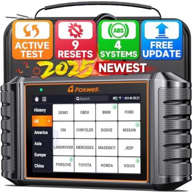 Imagem de FOXWELL Scanner OBD2 bidirecional NT716 – ABS, airbag, transmissão, scanner de motor com 9 redefinições de serviço, incluindo luz de óleo de sangramento ABS, EPB, BMS, DPF, acelerador, laranja