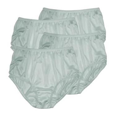 Imagem de Teri Lingerie Calcinha feminina 100% nylon cobertura total, musgo, Musgo, 11