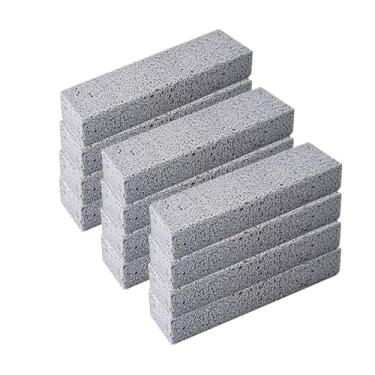 Imagem de 6 peças de pedra pomes para limpeza de vaso sanitário, remover anéis de água dura, acúmulo de cálcio e ferrugem, adequado para limpeza de vaso sanitário, banheiro, pia de cozinha, churrasqueira