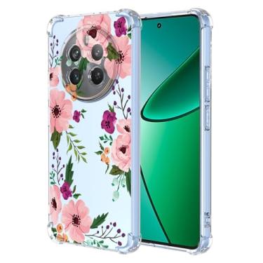 Imagem de RRXSYXL Capa para Oppo Realme 12 Plus 5G com estampa floral transparente, capa macia à prova de choque para Oppo Realme 12 Plus 5G, flor de cerejeira