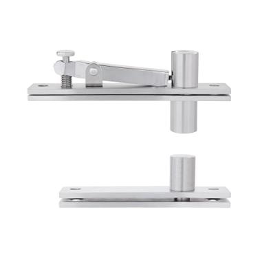 Imagem de RONESS Dobradiça Privot, dobradiça resistente para portas de madeira (até 80 kg), dobradiça invisível de rotação para estante, dobradiça de rotação de aço inoxidável de 180°, dobradiça de porta