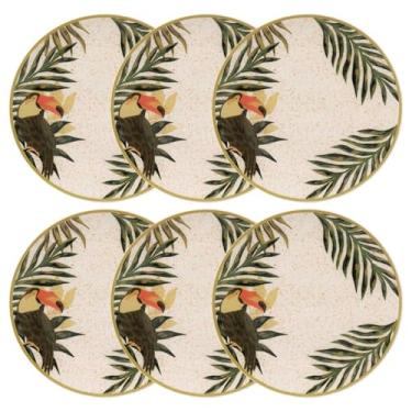 Imagem de Jogo de 6 Pratos Rasos 26 cm Oxford Unni Tropicano