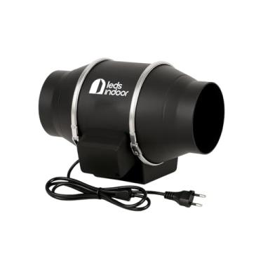 Imagem de Exaustor Turbo 125mm Leds Indoor | 40W, 310 m³/h | 110V ou 220V | Silencioso e Potente para Cultivo Indoor (110V)